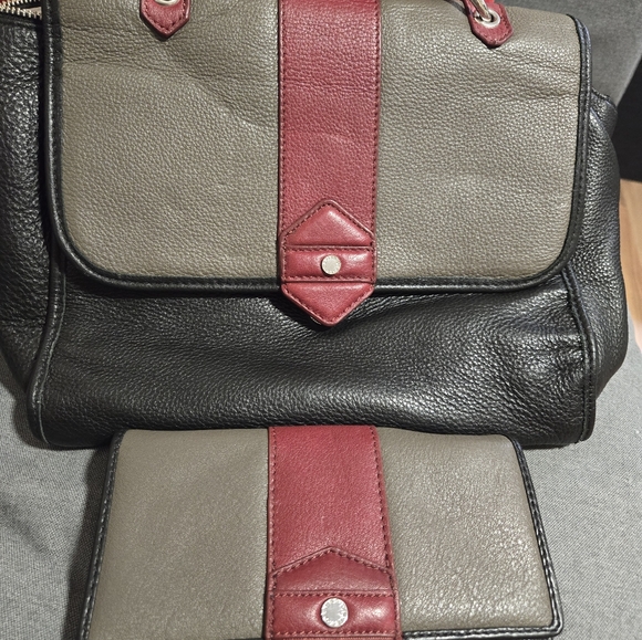 Matching Danier leather bag and purse - Picture 1 of 6